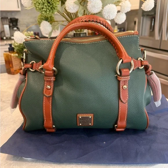 Dooney & Bourke Forest pebble grain satchel with matching wallet - Picture 2 of 13